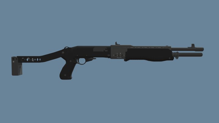 Franchi SPAS-12 (Low-Poly) 3D Model