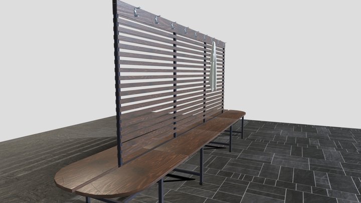 Changing Room Bench 3D Model