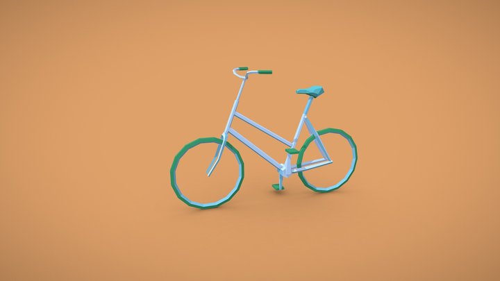 Bicycle Low-Poly Minimalistic