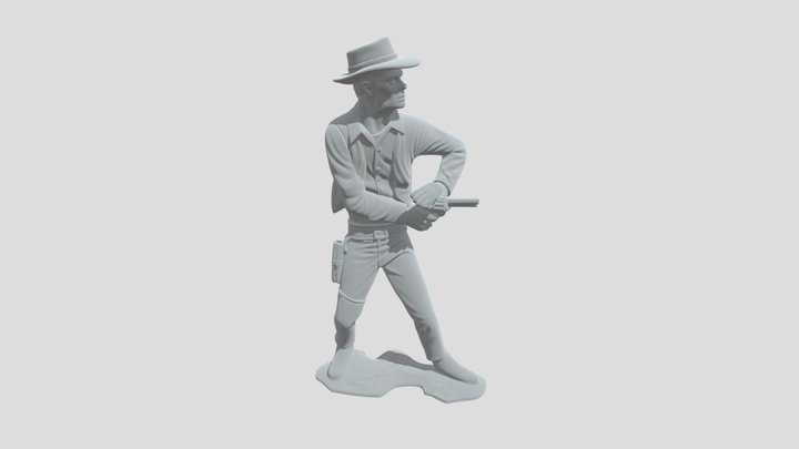 Cowboy with Gun – Free 3D Model STL