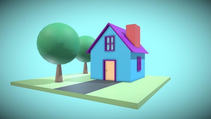Low-poly-house 3D models - Sketchfab