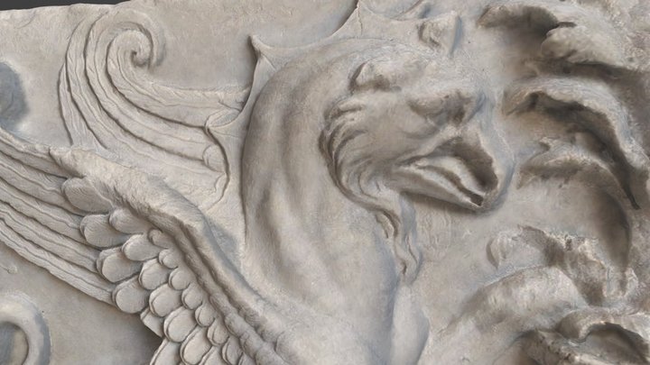 Griffin detail from Trajan's Market, Rome 3D Model