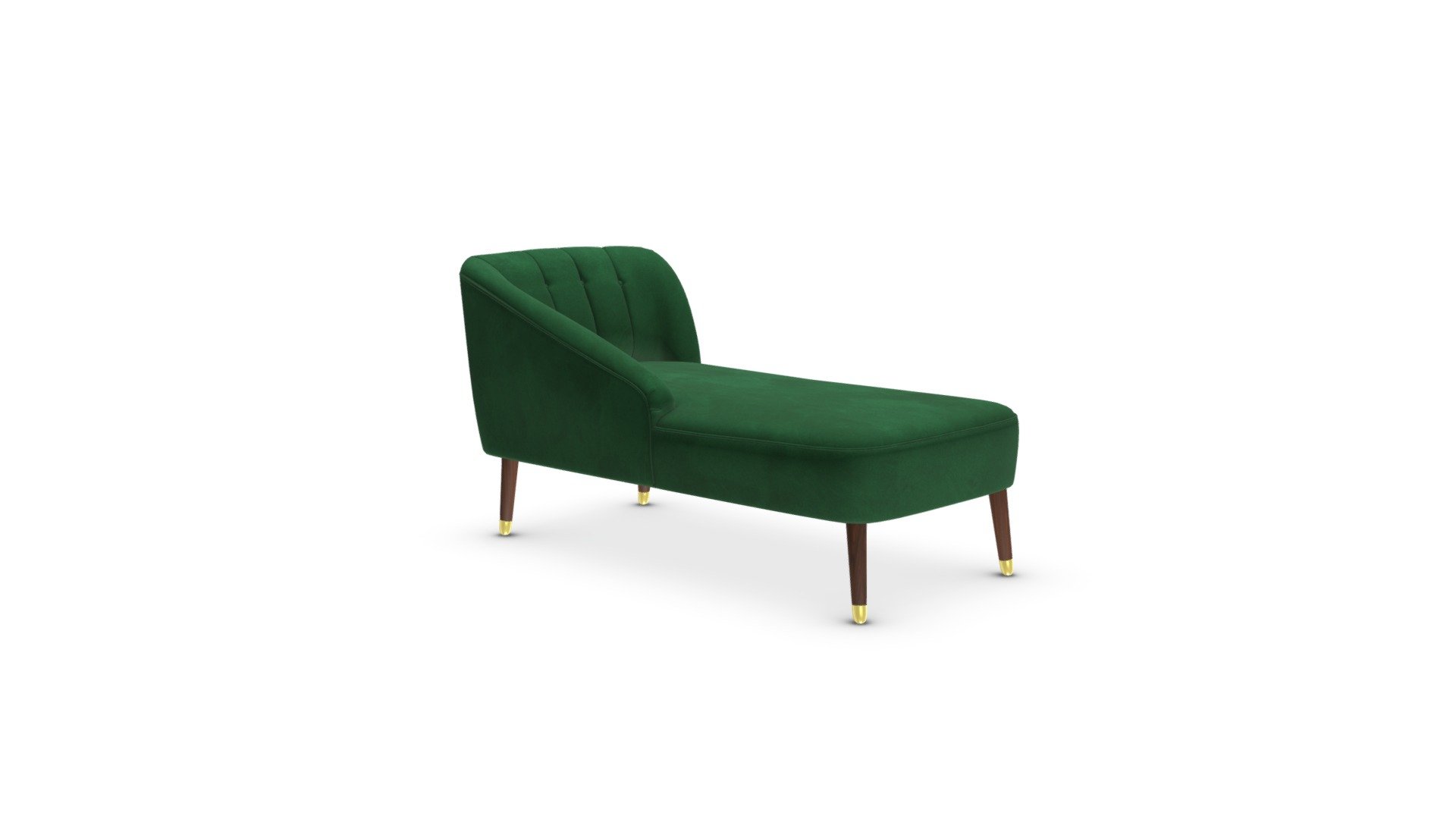 Margot Left Hand Facing Chaise Longue, Green