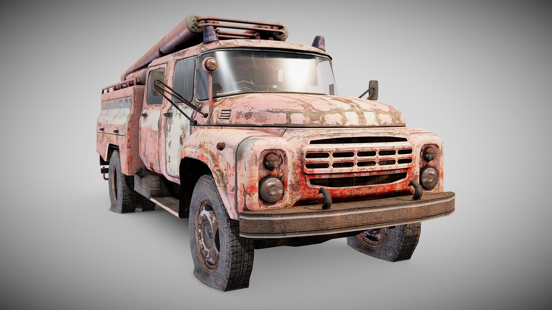 fireman truck Zil 130 Ac40 da1 — Sketchfab embed 3D viewer