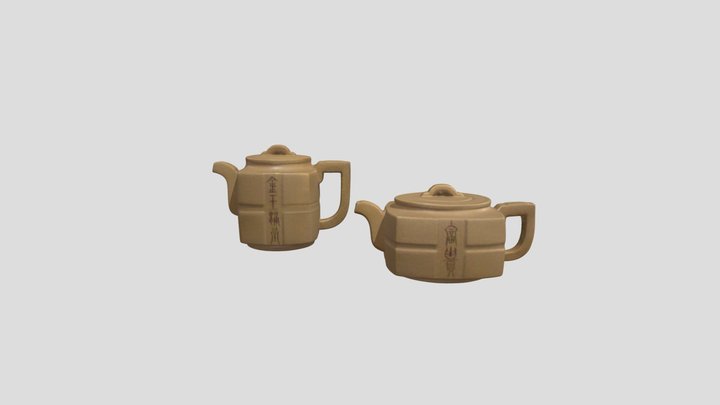 玉琮对壶 3D Model