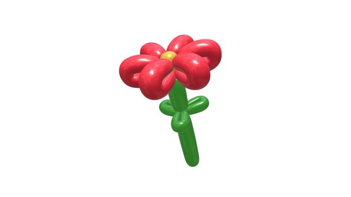 Flower Balloon // Globo en forma de flor 3D Model