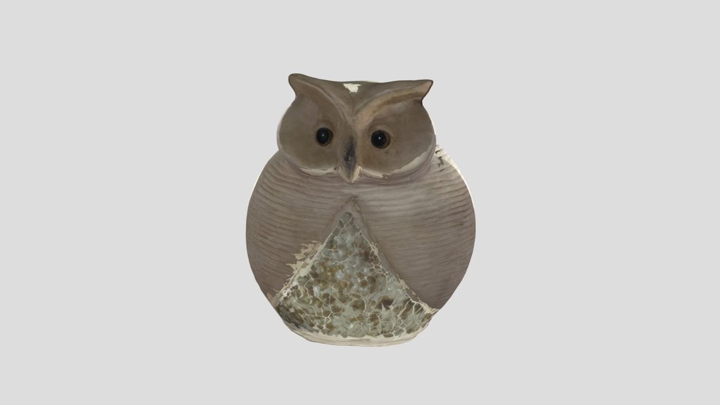 Owl Ornament Statue 3d Scan