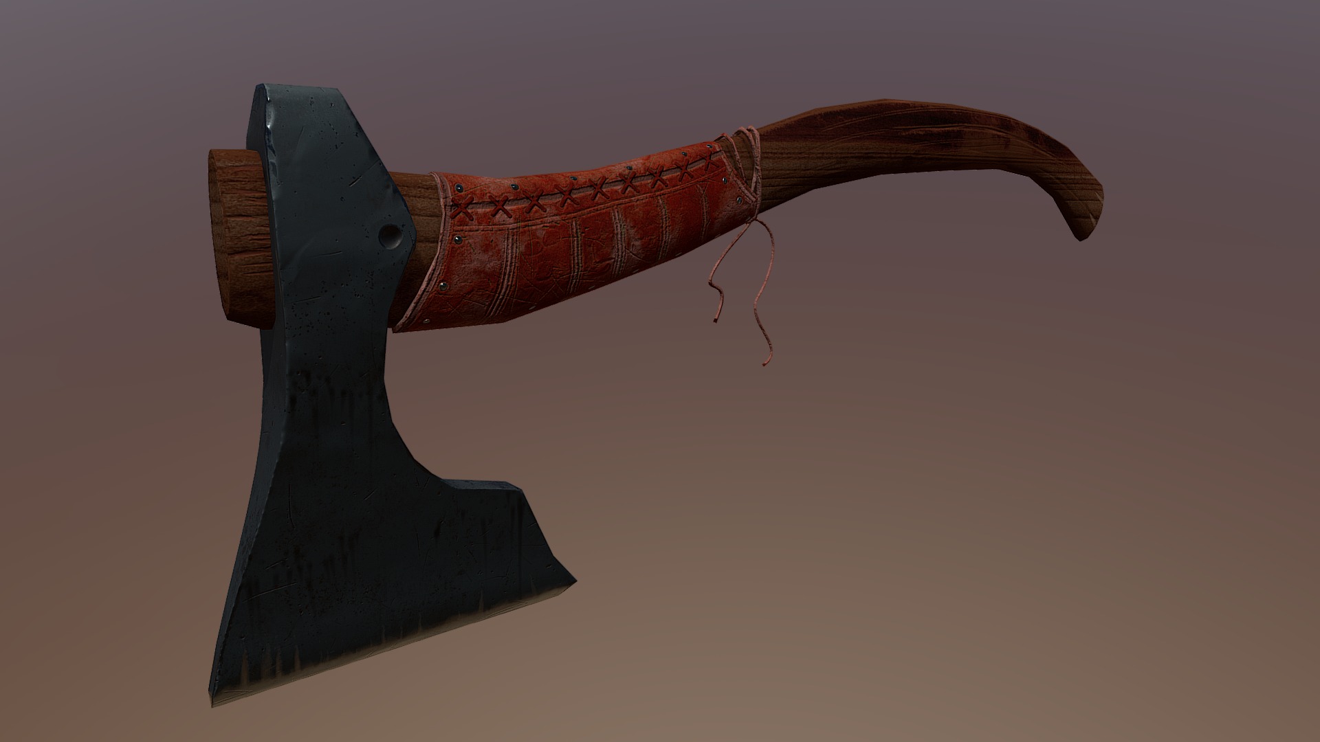 3D model Axe - This is a 3D model of the Axe. The 3D model is about a wooden gun with a handle.