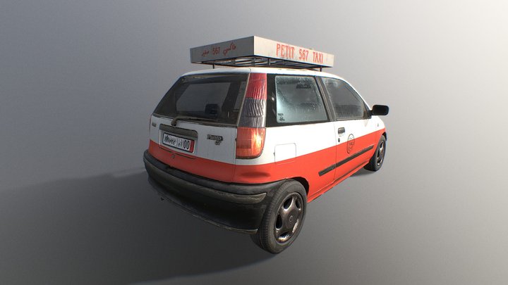 Taxi Morocco Laâyoune 1995-fiat-punto-gt 3D Model
