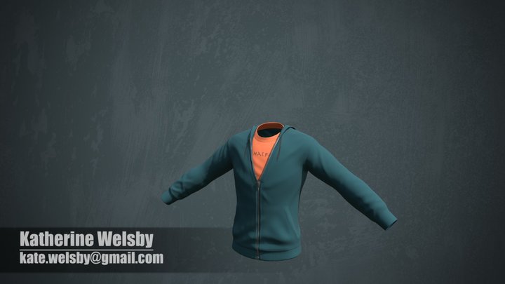 Hoodie with Camp Half-Blood Shirt 3D Model