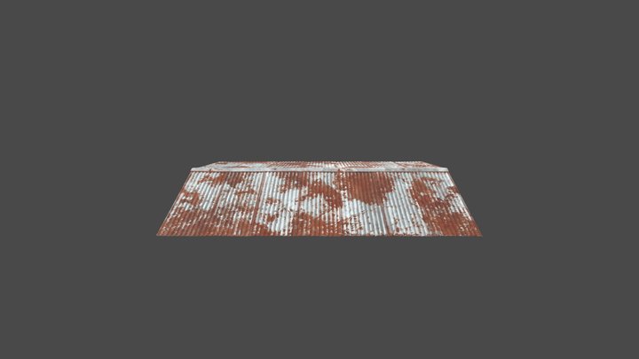 Galvanized roof Low-poly 3D model 3D Model