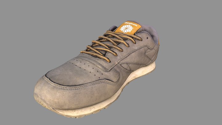 Worn Reebok sneaker shoe 3D model (low-poly) 3D Model