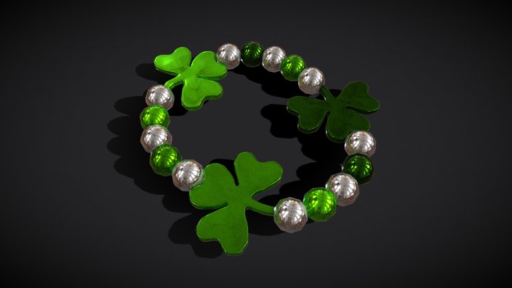 STL file Clover bracelet beads and charms 3D print model ☘️・3D