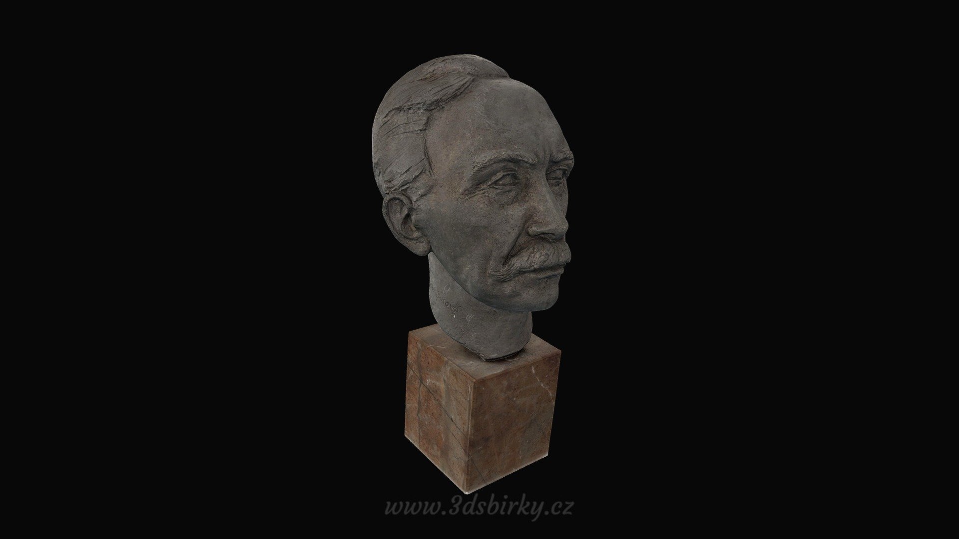 Busta Adolfa Kašpara — Sketchfab embed 3D viewer