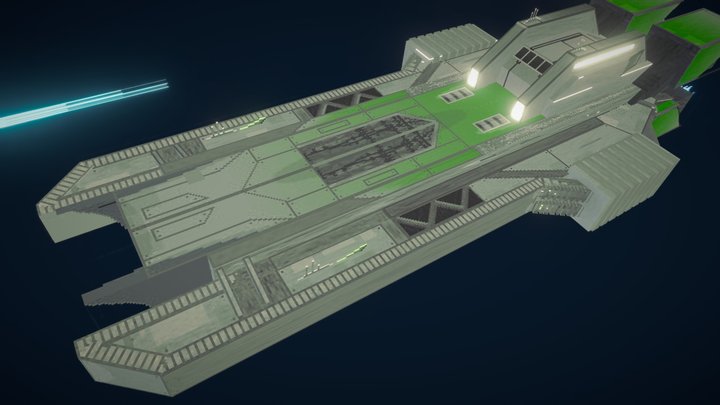 SE-3892 Cargo-Spaceship (Blockbench) 3D Model