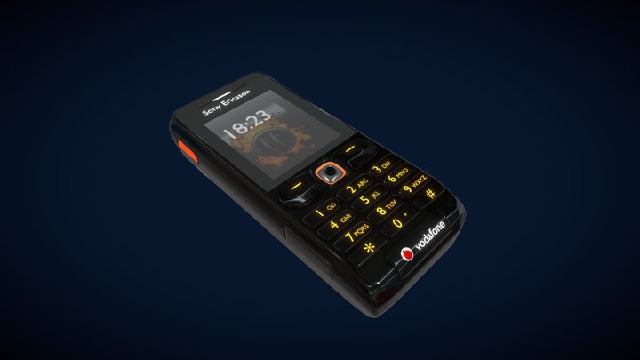 Retro Cellphone 3D Model