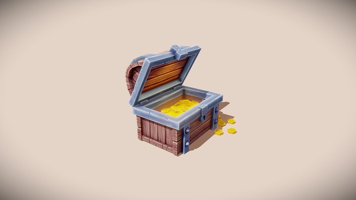 Treasure Chest - 3d Game asset (mobile game) 3D Model
