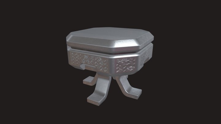 Simple Cyberpunk Industrial Coffee Table | Free 3D Model