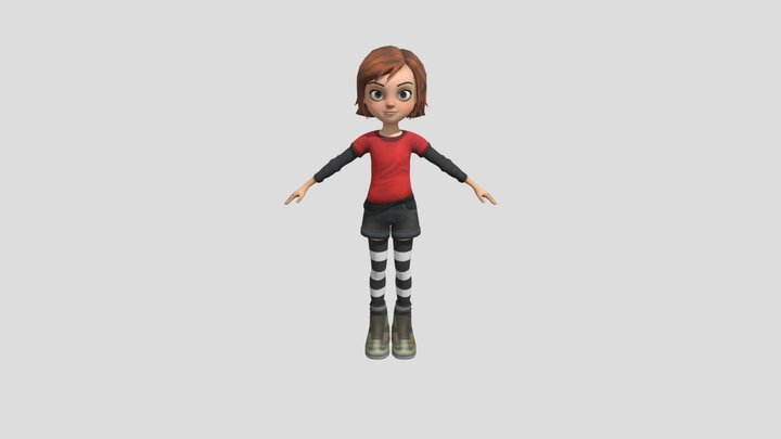 Penny Outfit Original (Bolt Disney) FBX 3D Model