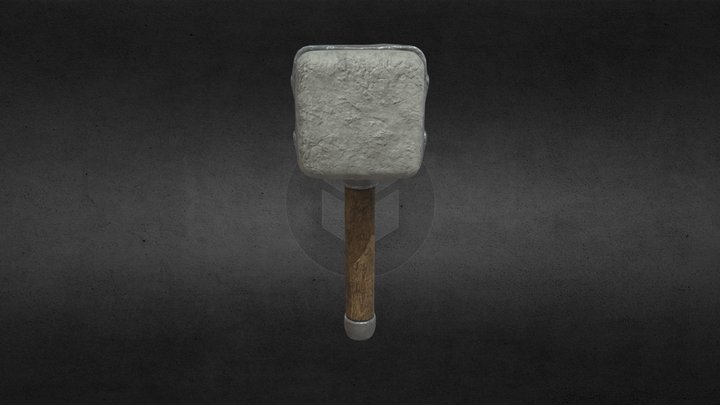 Medieval Stone Warhammer 3D Model