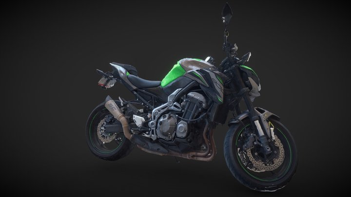 3D model Kawasaki Z900 VR / AR / low-poly