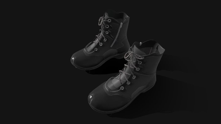 Military Boots 3D Model