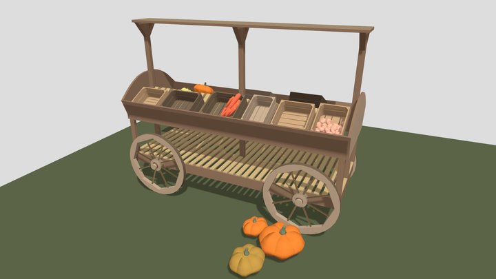 телега HW6 XYZ School 3D Model