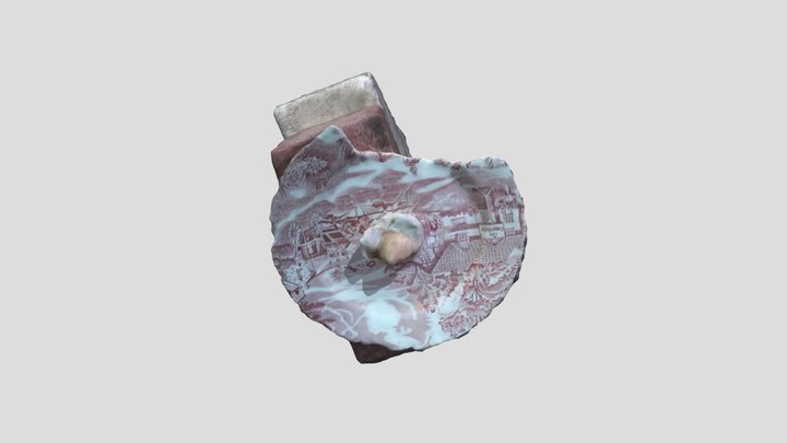 Purple plate. Photoscan 3D Model