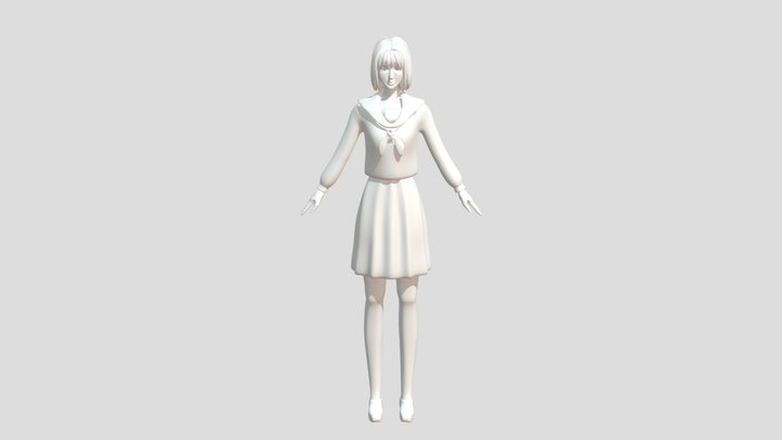Female Model -school girl 3D Model