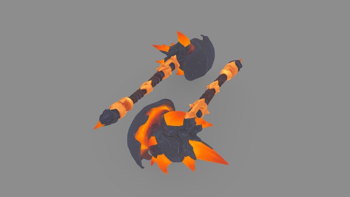 Hammer made of stone 3D Model