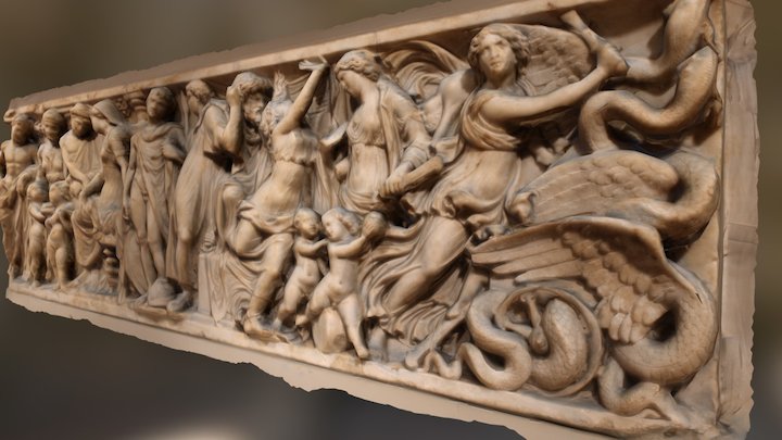 Ancient Roman relief (Low-Poly) 3D Model