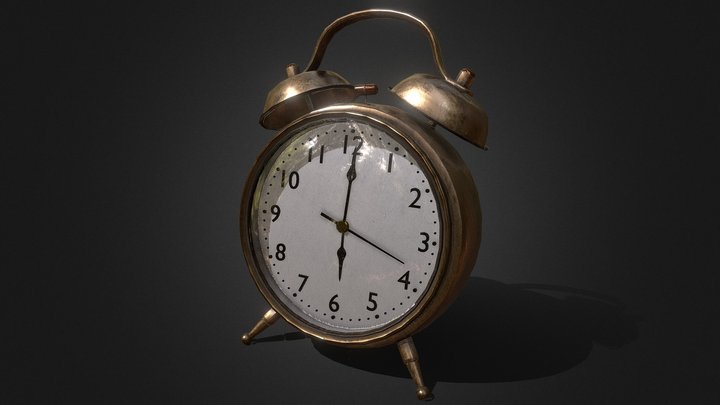 Old Alarm Clock 3D Model