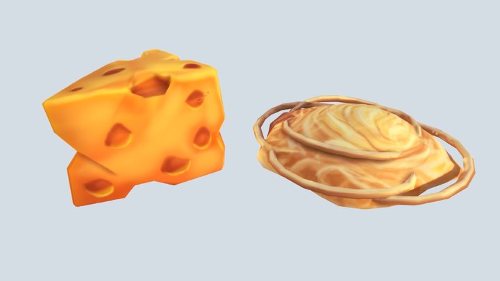 Spaghetti and Cheese 3D Model