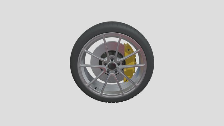 Car wheel assembly 01 3D Model