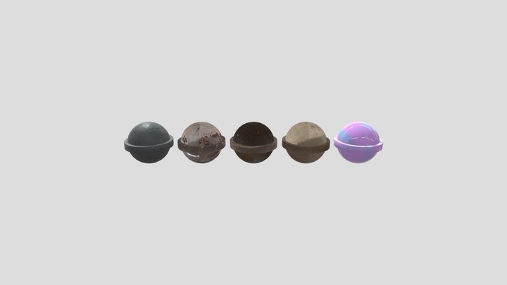 5 Speres 3D Model
