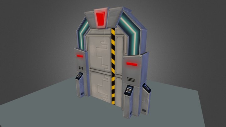Galactic breakable door of Funk of Titans 3D Model