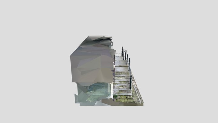 Canal house entrance steps 3D Model
