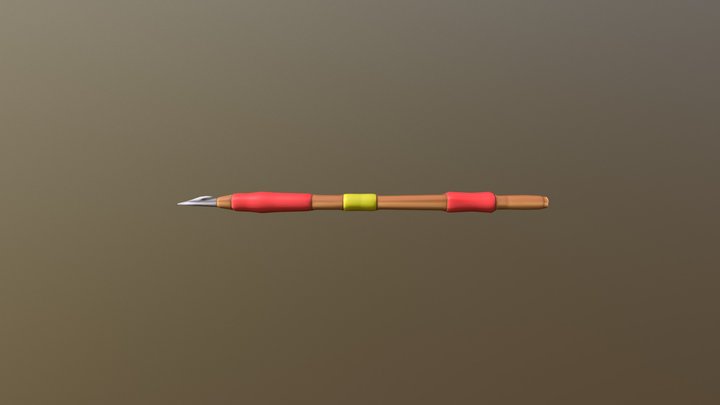 Low-Poly Spear 3D Model