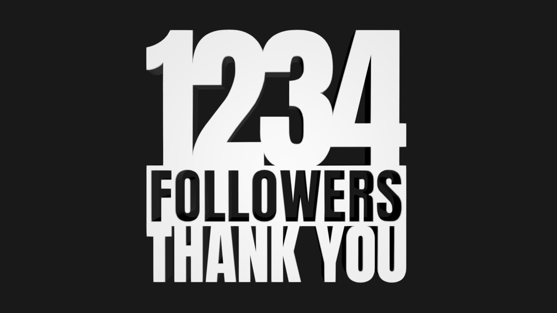 1234 Followers. Thank You!