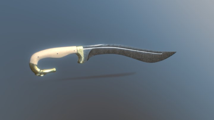 Sword Falcata decorated 3D Model