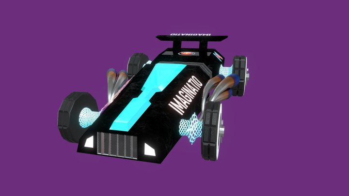 GameArt - Cyberpunk Race Car 3D Model