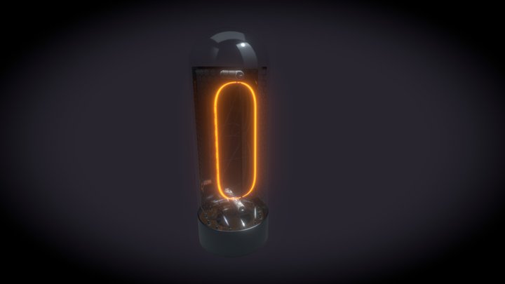 Nixie tube 3D Model