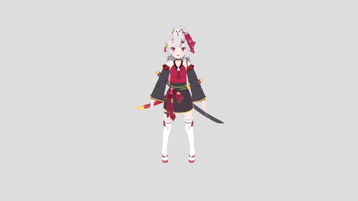 3d Nakiri Ayame 3D Model