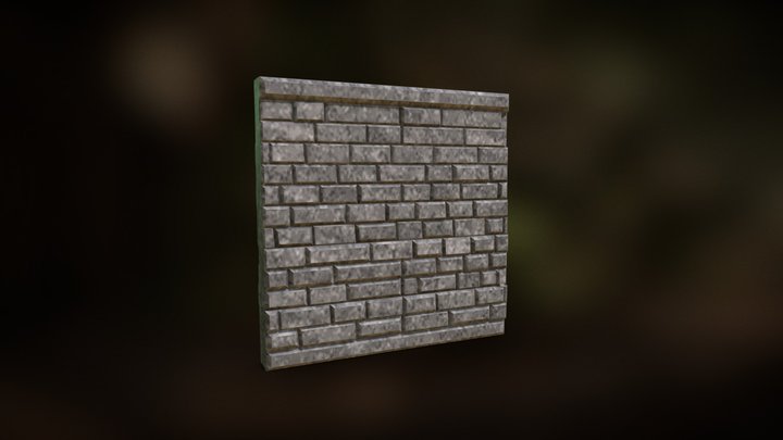Stone wall (full) 3D Model