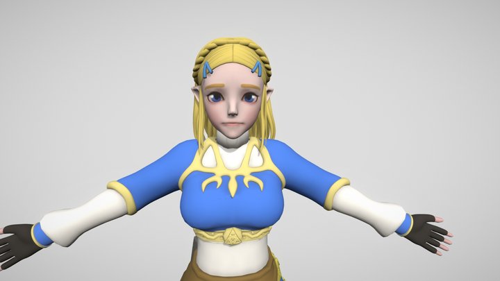 Low Poly Zelda 3D Model