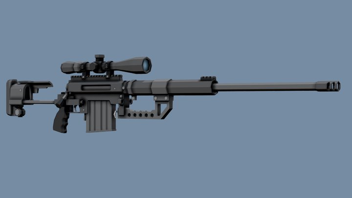 Low-Poly Cheytac M200 – Kostenloses 3D-Modell STL