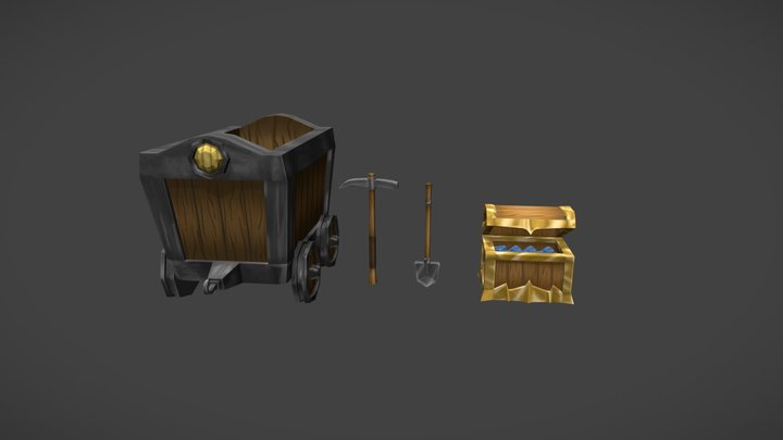 3D Miner Assets 3D Model