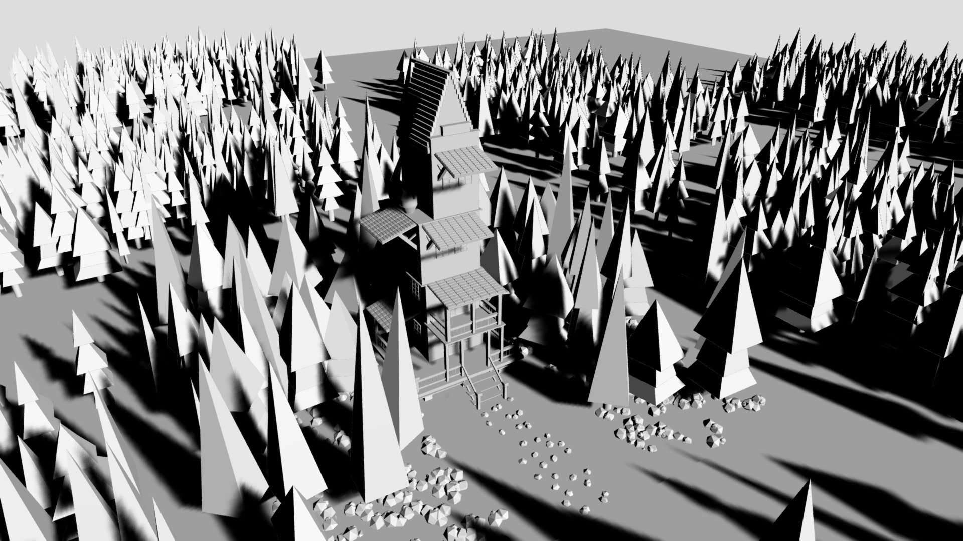Low poly house 2 - 3D model by sabir_Subdivision [5c9c6e2] - Sketchfab