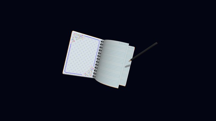 TOAnimate - Diary & Pencil 3D Model