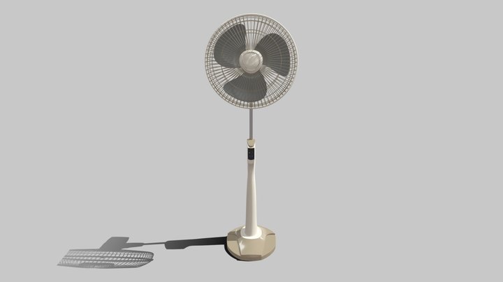 Electric Stand Fan (obj) 3D Model